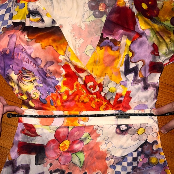 John Galliano Multicolor Silk Dress - Picture 6 of 8